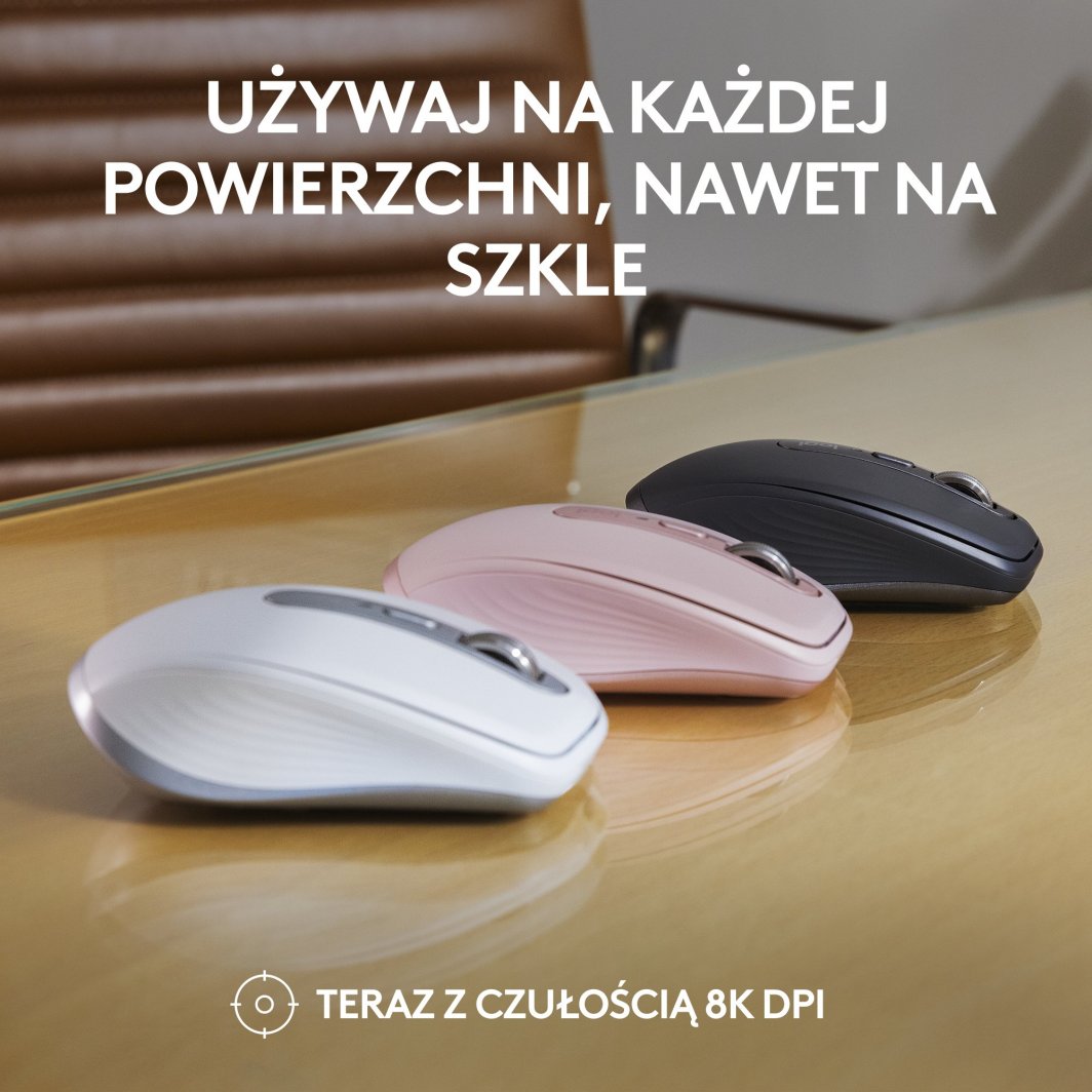 Maus Logitech MX, Bluetooth, USB, USB-C, rozë