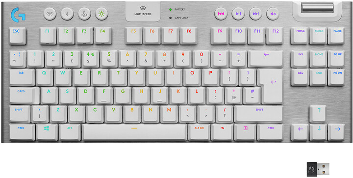 Tastierë Logitech G915 TKL Lightspeed, GL Tactile, US, e argjendtë