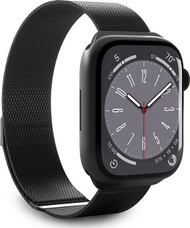 Rrip dore Puro Milanese Magnetic Band për Apple Watch, çelik inox, përmasa 42 44 45 49 mm, i zi