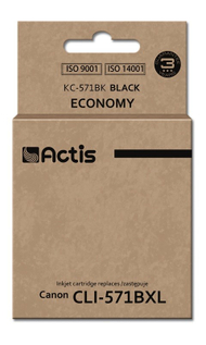 Ngjyrë për printer Actis KC-571Bk (zëvendësim për Canon CLI-571BK), 12 ml, e zezë