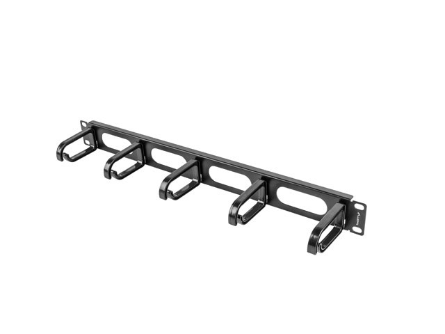 Panel organizimi kabllosh Lanberg AK-1205-B, 1U, për kabinete rack 19", i zi
