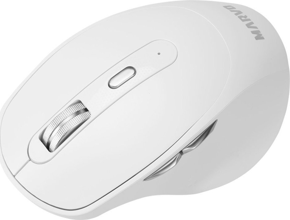 Mouse pa kabllo Marvo WM106W, 1600DPI, Bluetooth dhe 2.4GHz, i bardhë