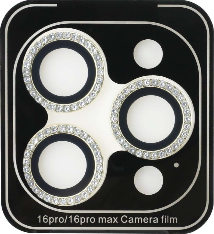 Xham mbrojtës Guess BP për iPhone 16 Pro Max, set 2 në 1, ekran dhe kamera, i artë