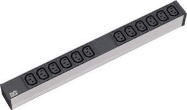 Zgjatues rack Bachmann Lockable 333.616, 12 dalje IEC C13, 1U 19", i zi