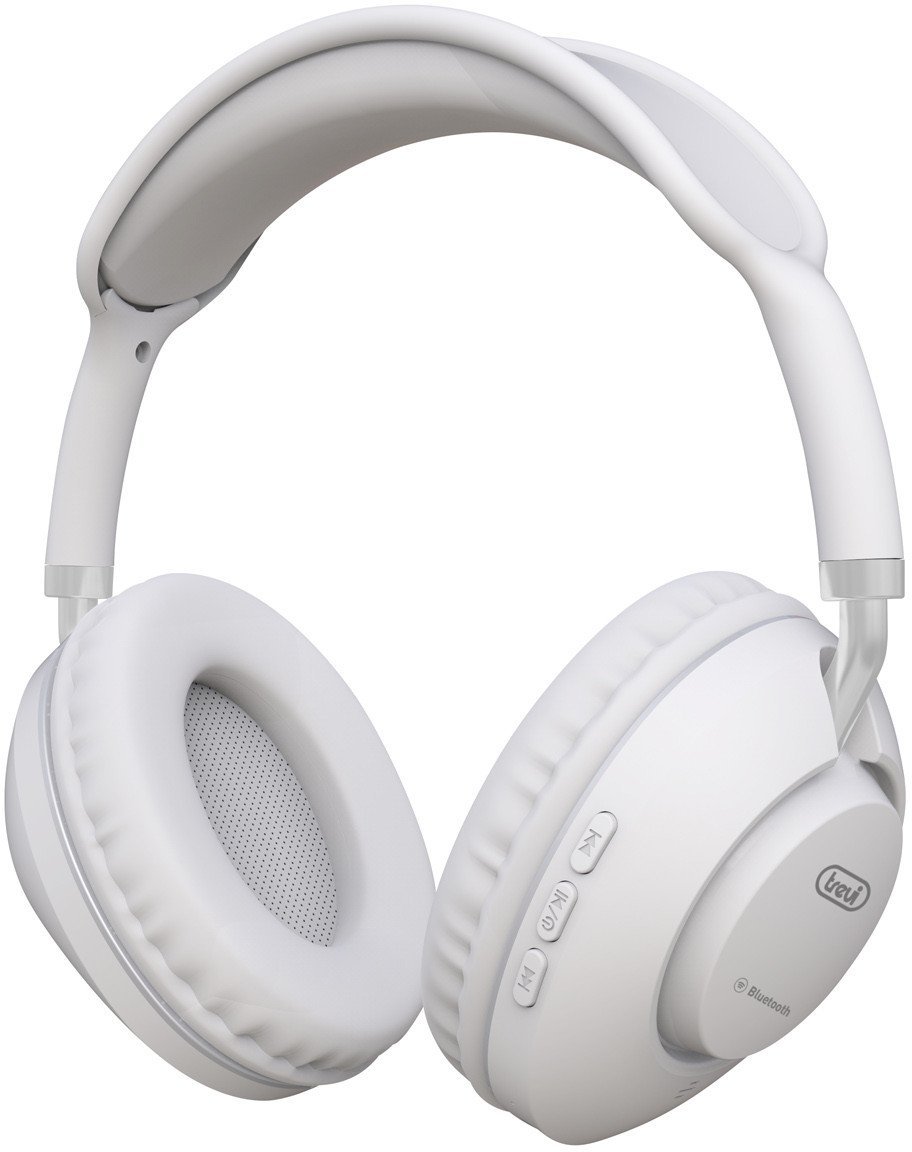 Kufje Trevi DJ 12E42 BT, wireless dhe me kabllo, microSD MP3, të bardha