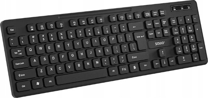 Tastierë wireless Savio KB-02, 2.4 GHz, USB, e zezë