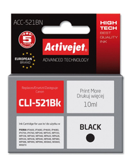 Ngjyrë për printer Activejet ACC-521BN (zëvendësim për Canon CLI-521Bk), 10 ml, e zezë