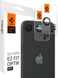 Mbrojtësja e kamerës Spigen Optik Pro Glas.tR EZ Fit, iPhone 16e, 2 copë, e zezë