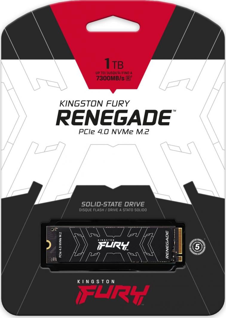 SSD disk Kingston FURY Renegade 1 TB M.2 2280 PCI-E x4 Gen4 NVMe SSD (SFYRS / 1000G)