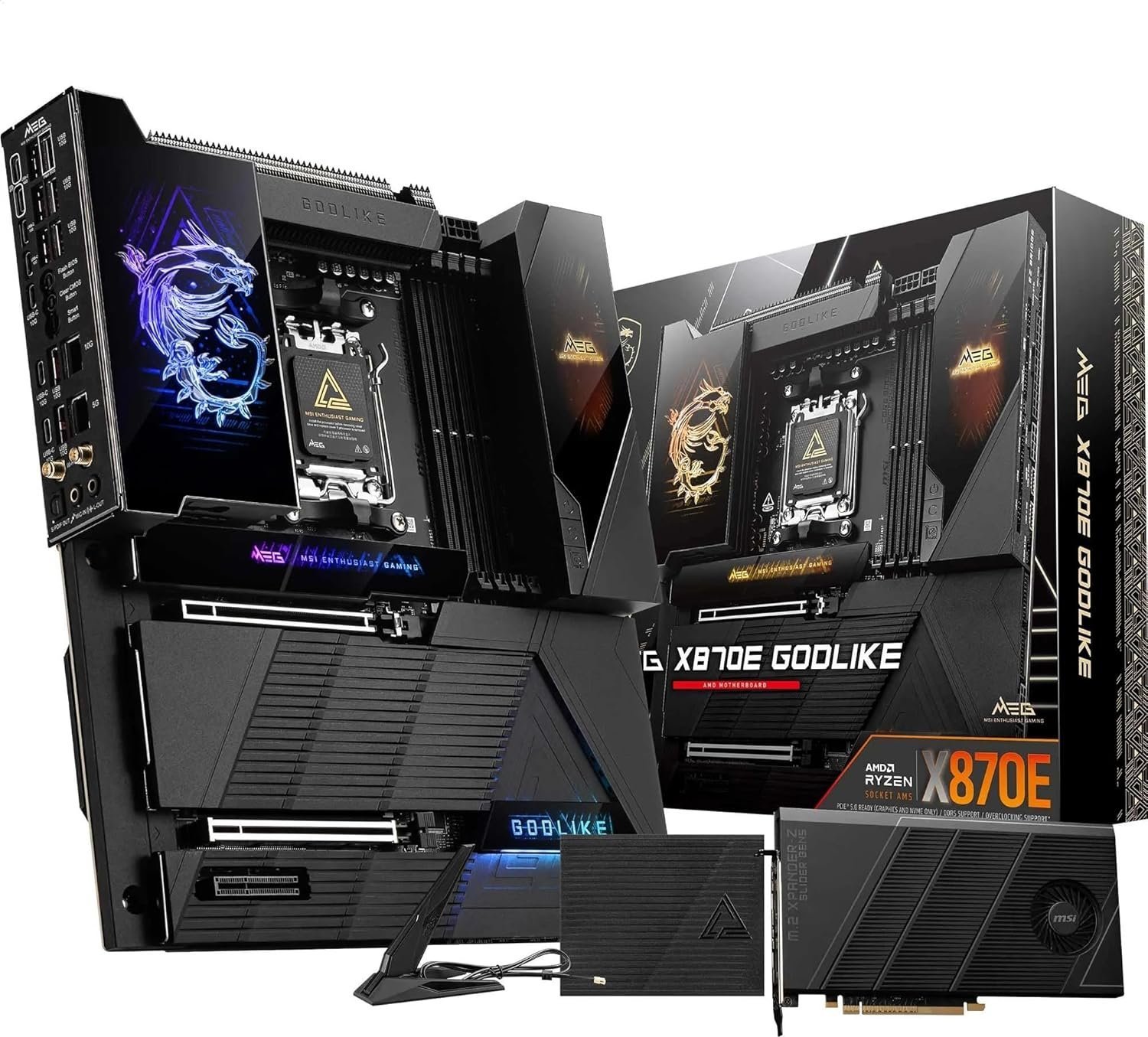 Pllakë amë MSI MEG X870E Godlike, AM5, DDR5, PCIe 5.0, e zezë