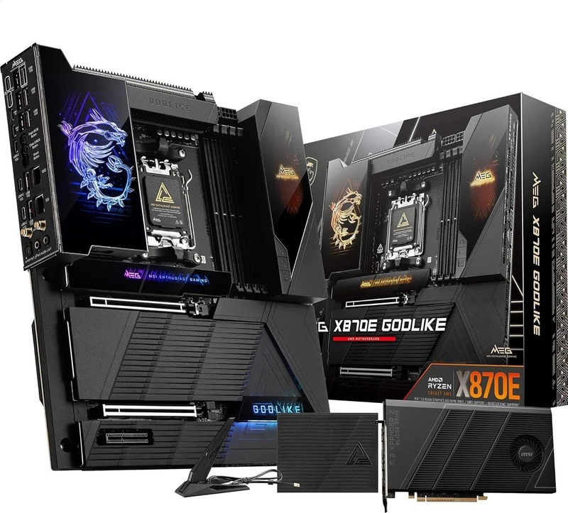 Pllakë amë MSI MEG X870E Godlike, AM5, DDR5, PCIe 5.0, e zezë
