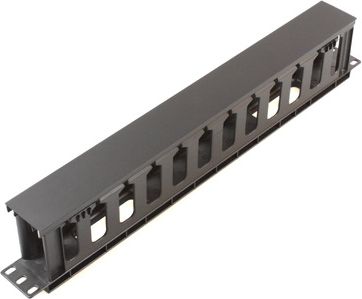 Aksesor rack Microconnect CABLEMANA-1, panel menaxhimi kabllosh 19", 1U, i zi