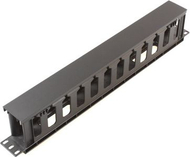 Aksesor rack Microconnect CABLEMANA-1, panel menaxhimi kabllosh 19", 1U, i zi