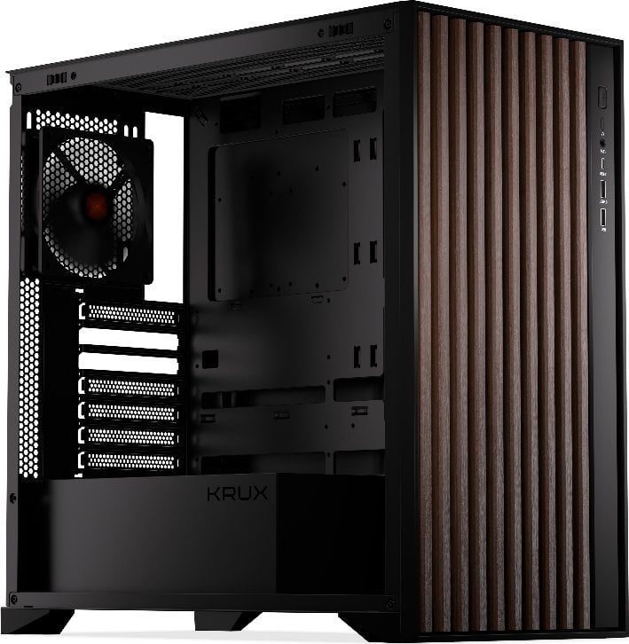 Куќиште за компјутер Krux Tower, ATX, tower, црно
