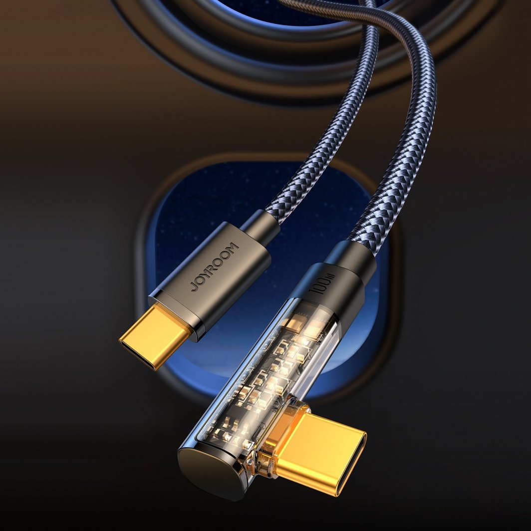 Kabllo USB C në USB C Joyroom JYR651, 1.2m, 100W, e zezë