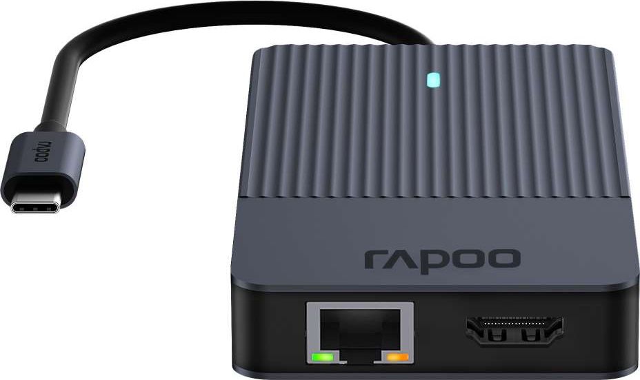 Dok USB C Rapoo UCM 2004, 7 porta, trup alumini, gri