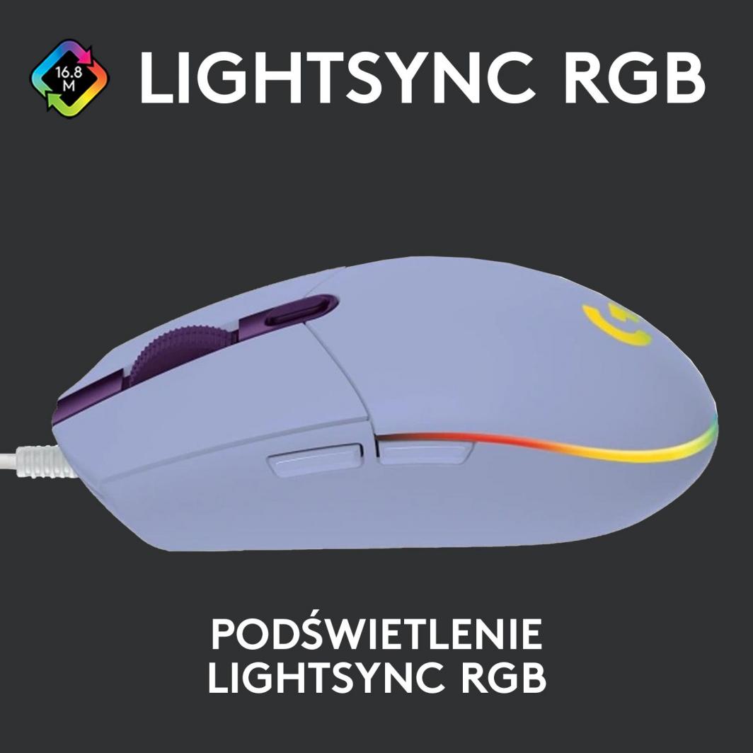 Maus Logitech G102 Lightsync vjollcë (910-005854)