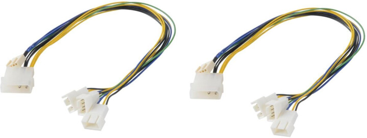 Конектори 1x 4pin PWM до 3x 4pin PWM, 2 парчиња во пакување,бели