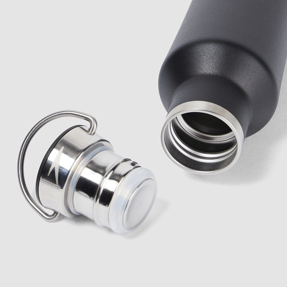 Shishe uji metalike Metal Water Bottle Black, e izoluar, çelik inoksi, e zezë