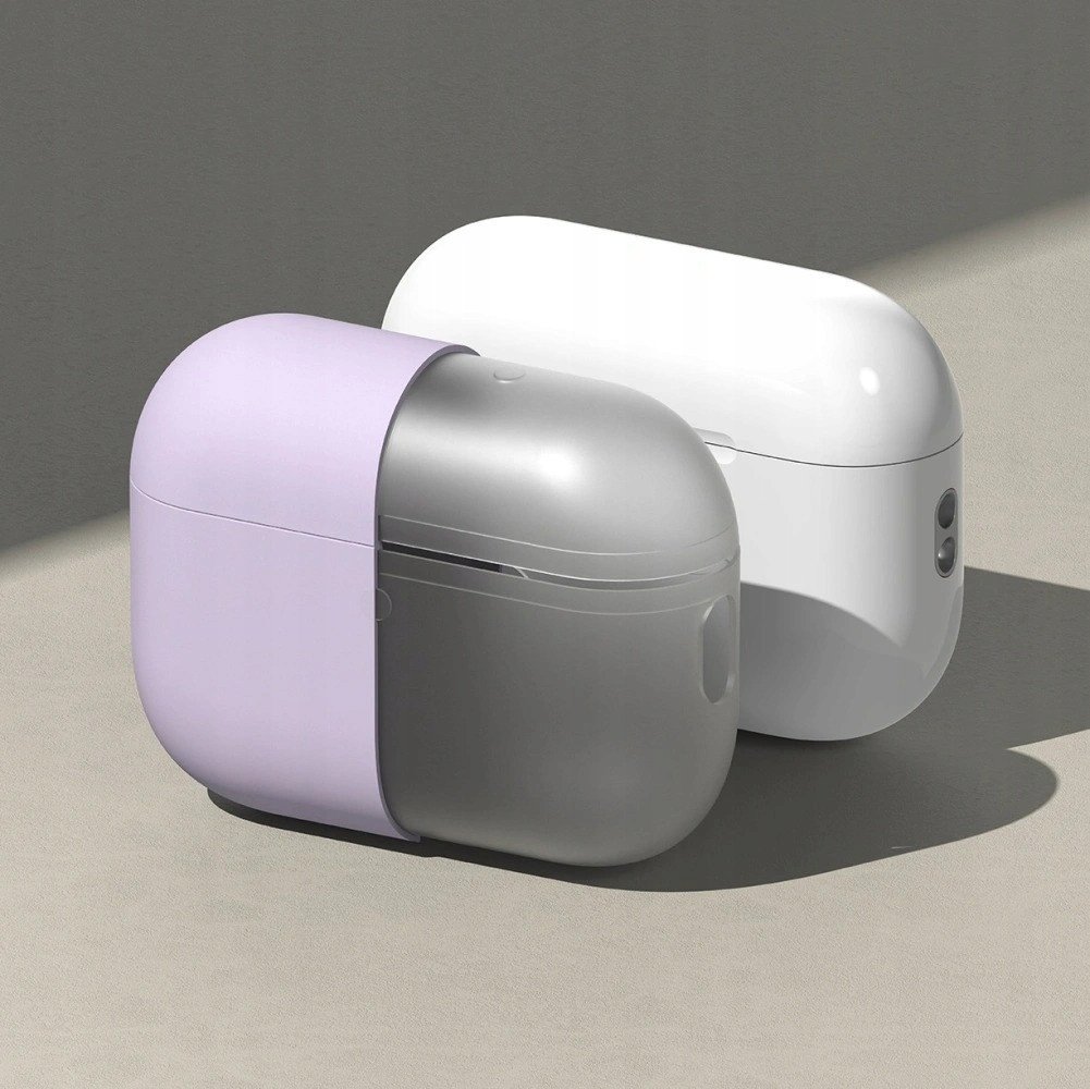 Mbulesë silikoni Ringke për Apple AirPods Pro 3, me karabinë, light purple