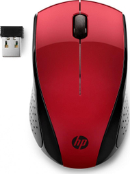 Maus HP 220, wireless, USB, i zi dhe i kuq