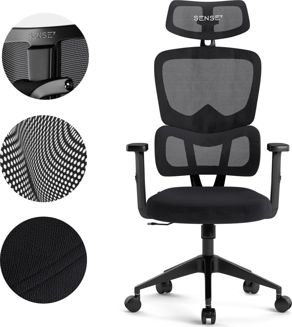 [OUTLET] Karrige zyre SENSE7 Veno, e zezë