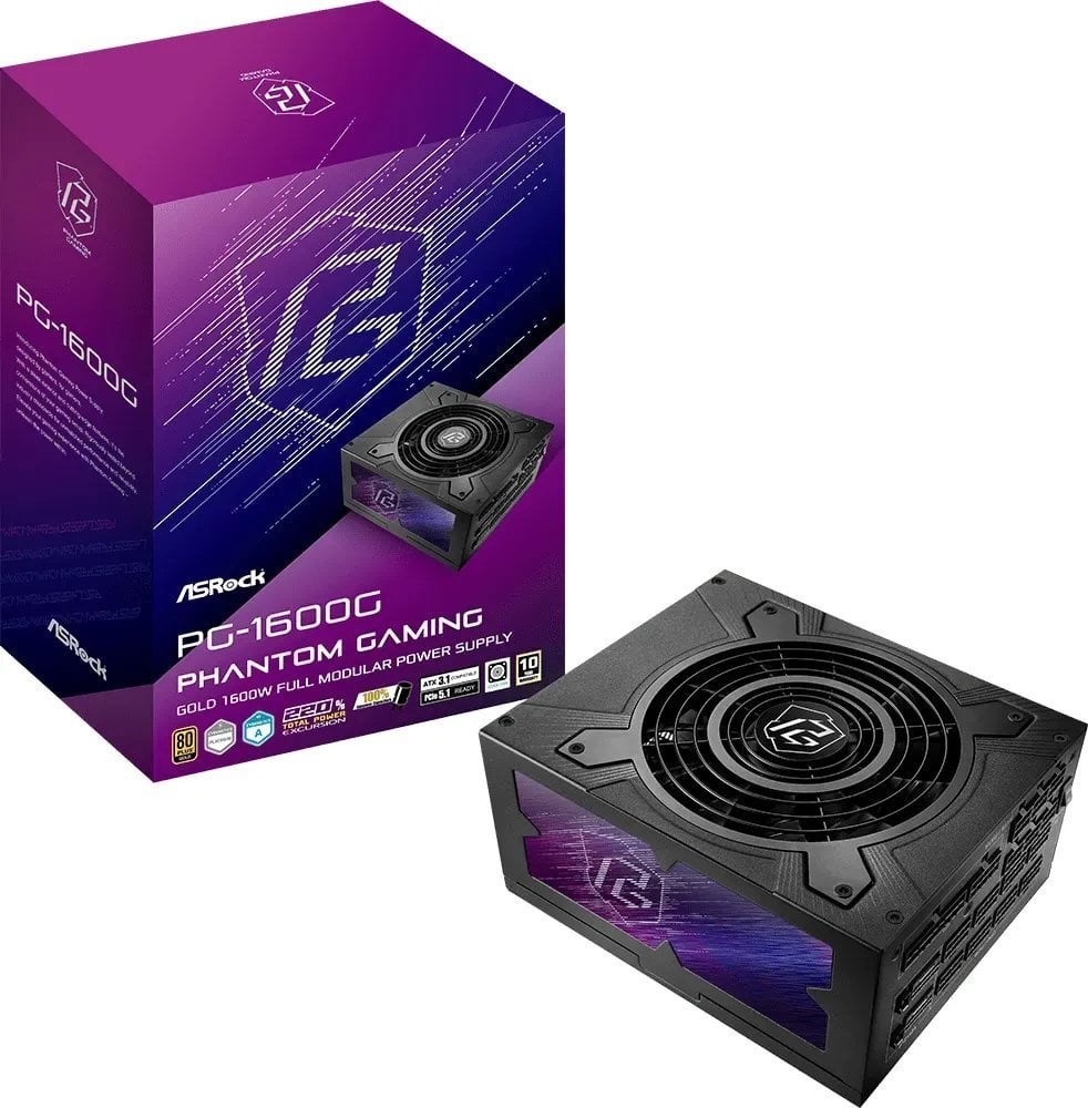 Furnizues energjie ASRock PG-1600G Phantom Gaming, 1600W, 80 Plus Gold, i zi