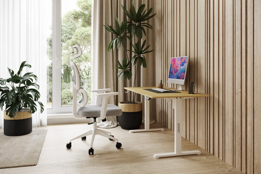 Karrige për zyrë SENSE7 Veno, e bardhë