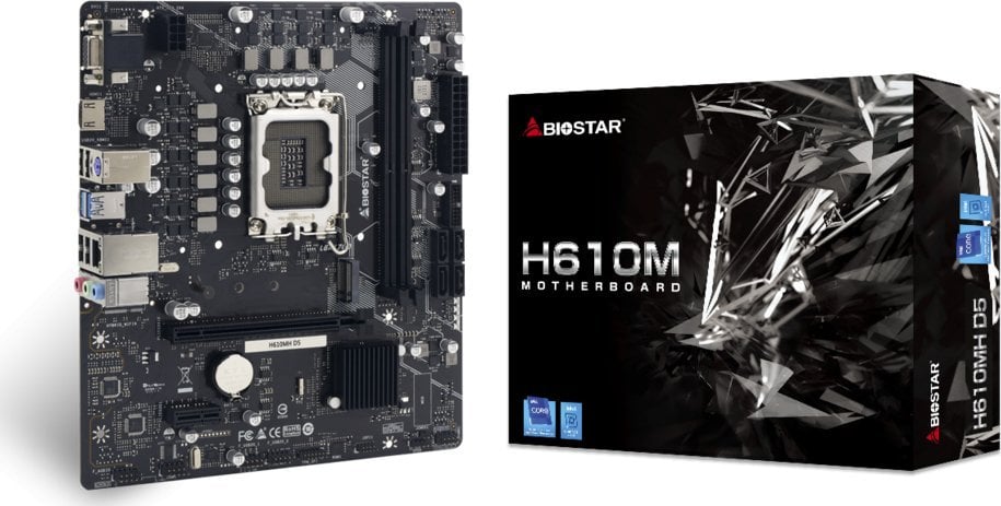 Pllakë amë Biostar H610MH D5, Intel H610, DDR5, mATX