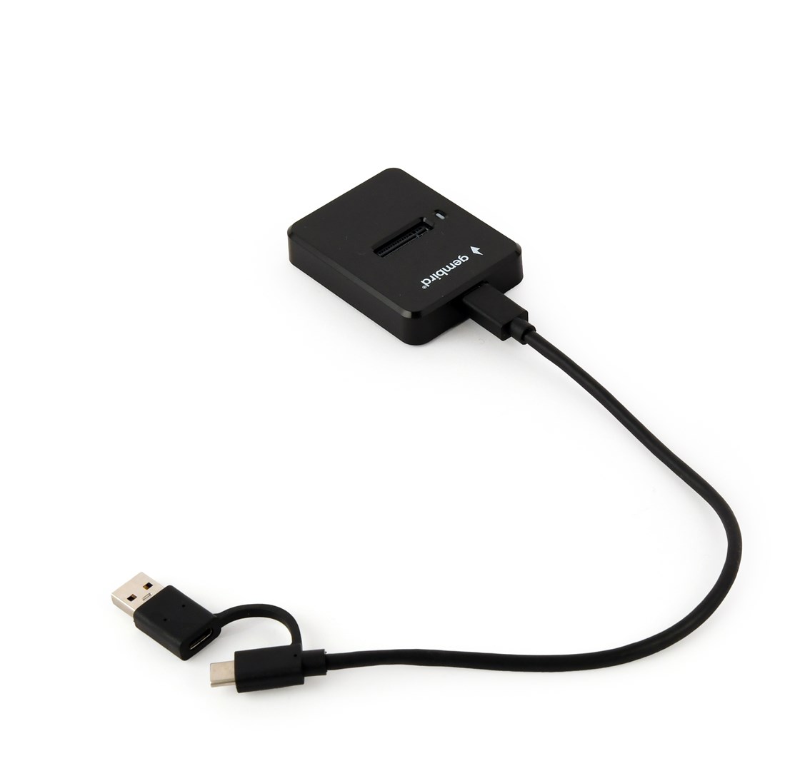 Stacion dokimi SSD Gembird ACC DOCK STATION USB C M.2 DD U3M2, për SATA dhe NVMe, i zi
