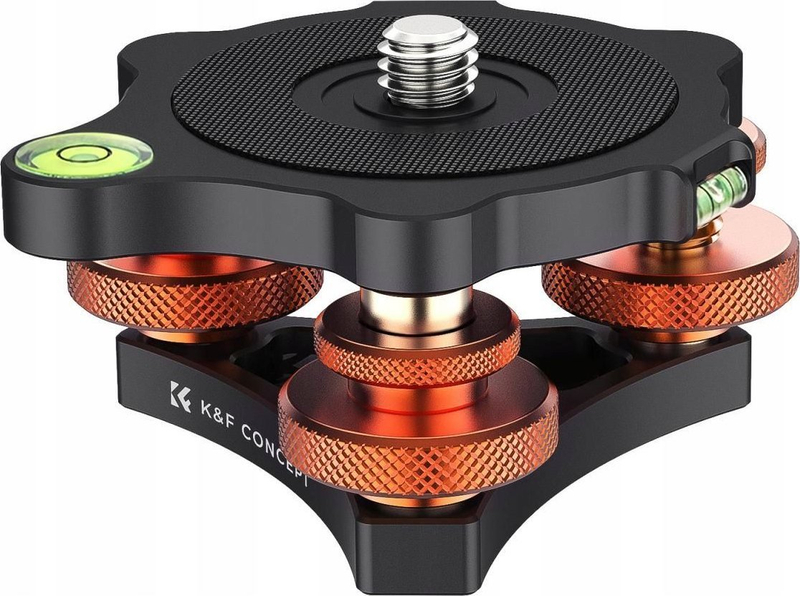 Kokë trefqoshi K&F Concept LP-48 KF-31-104, kapacitet 15kg, alumini, e zezë