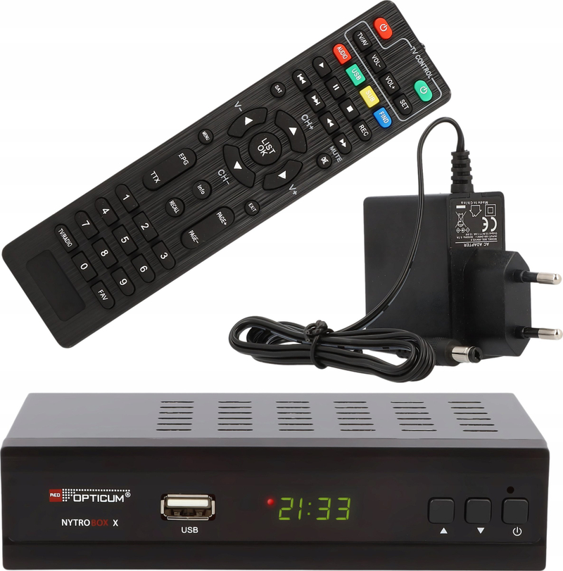 Receiver TV Opticum Red Nytrobox X, DVB-T2/C, H.265, i zi