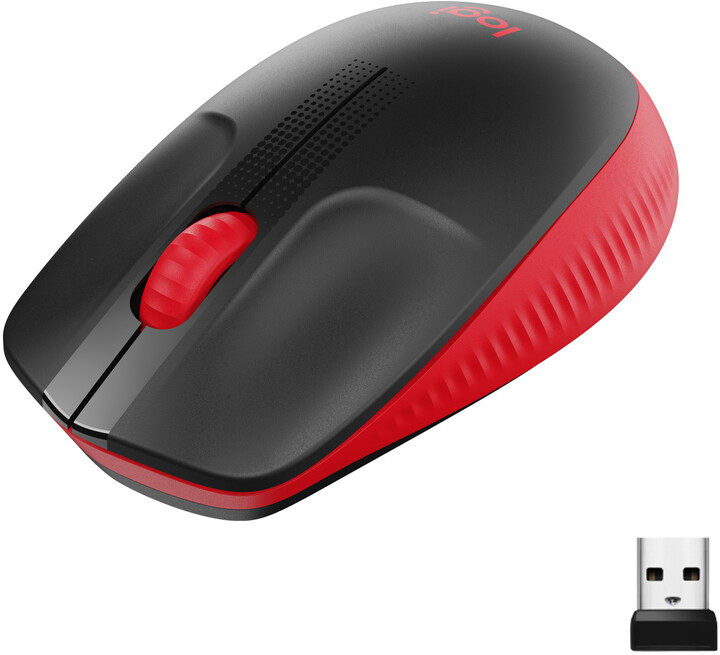 Maus Logitech M190, i kuq