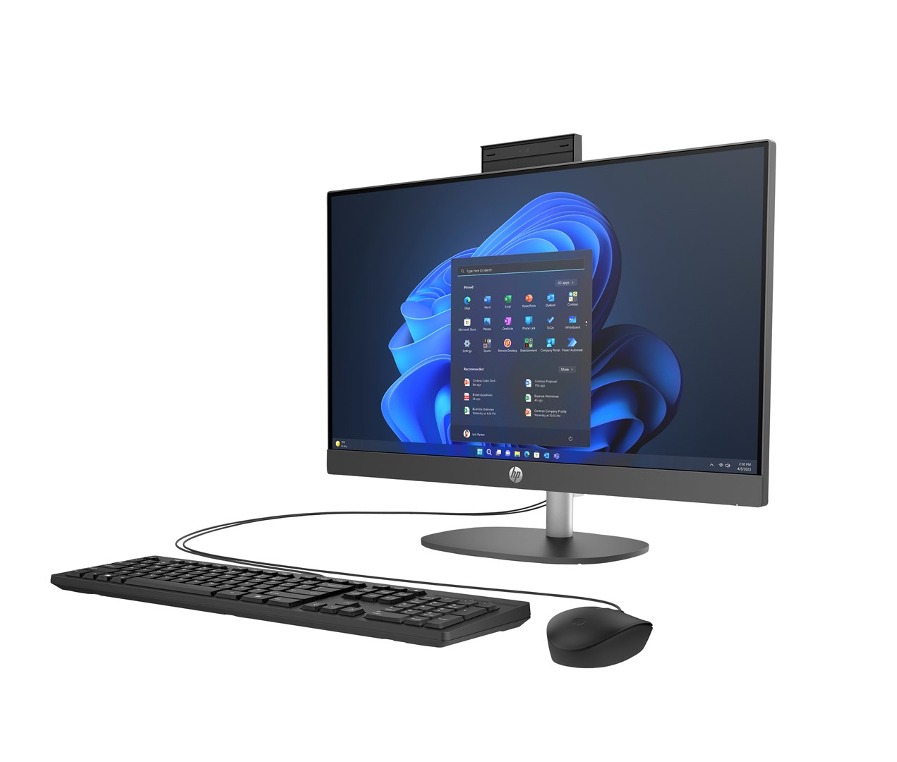 Компјутер All in One HP ProOne 240 G10, Intel Core i5 1335U, 23.8" Full HD, 8GB RAM, 256GB SSD, Windows 11, црн