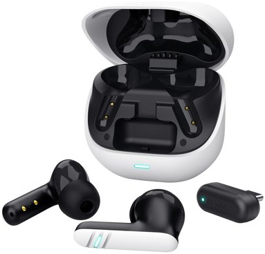 Kufje wireless gaming Trust GXT 409 Oxxie, USB C 2.4 GHz, Bluetooth, të bardha
