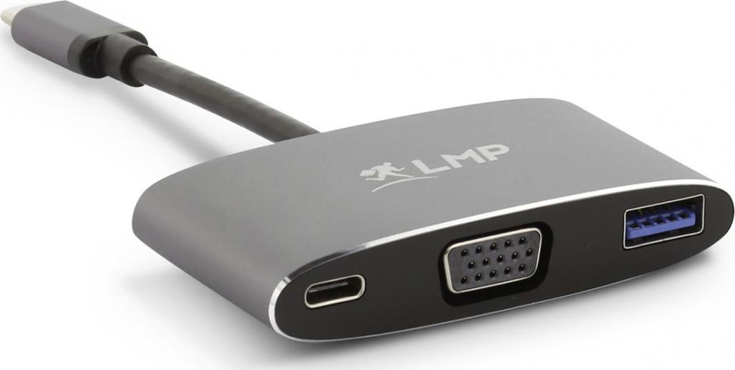Adapter USB C LMP USB-C Station LMP-USBC-VGA-MA-SG, VGA 1080p, USB 5 Gbps, gri