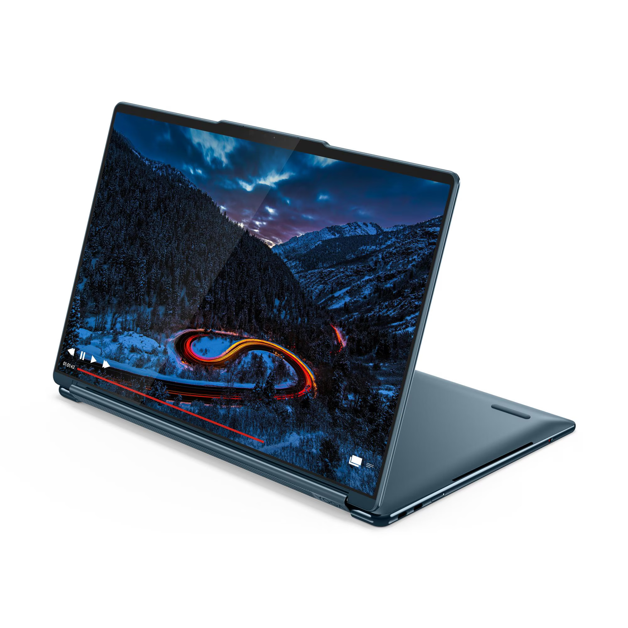 Laptop Lenovo NB Yoga Book 9 14IAH10, 2x14", Intel Arc 140T GPU, Intel Core Ultra 7 255H, 2.8K WQXGA, Multi-touch, 32GB LPDDR5x-8400, 1TB SSD M.2 2242 PCIe, Tidal Teal