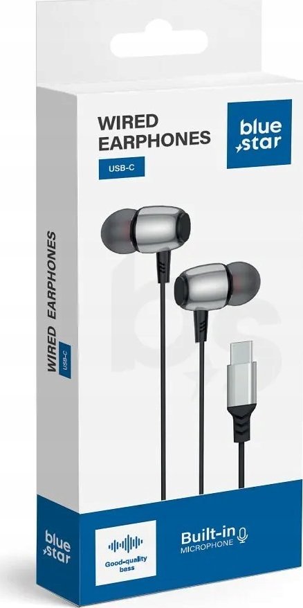 Kufje me kabllo BlueStar M09C, Type C DAC, 1.2m, të zeza