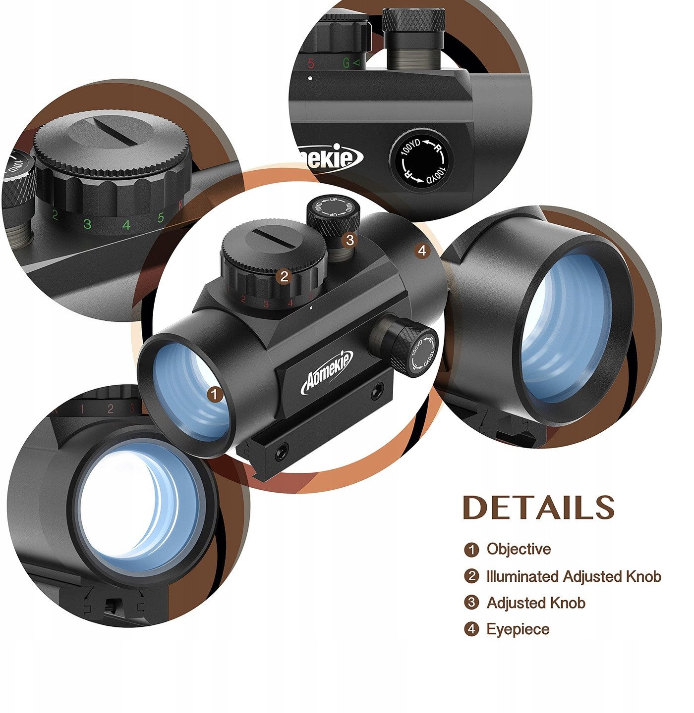 Lunetë celësimi Industry Brand 3-9x40, objektiv 40 mm, tub 1", e zezë