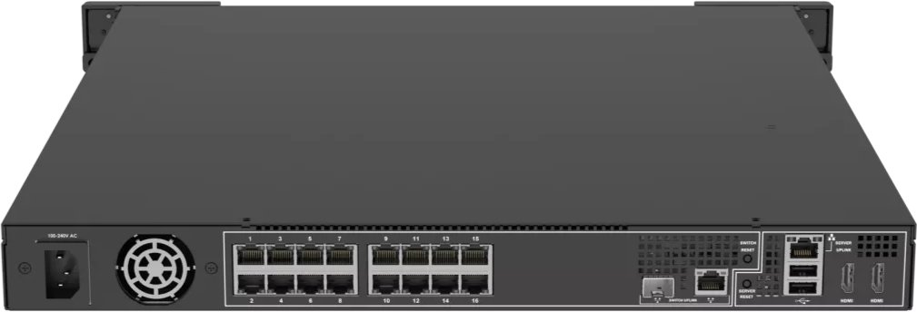 Сервер за видео-надзор Axis S2216 Mk II, 8TB, за IP системи, црн