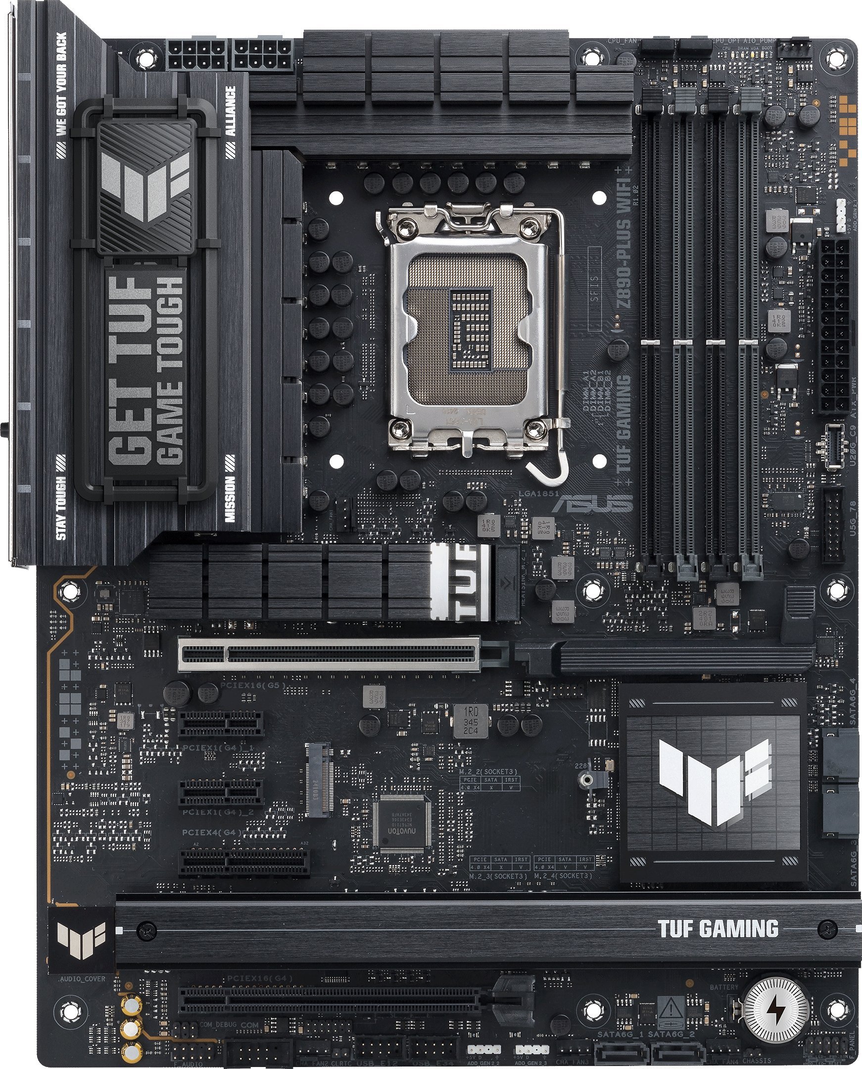 Pllakë amë ASUS TUF Gaming Z890 Plus WiFi, Intel LGA 1851, DDR5, ATX