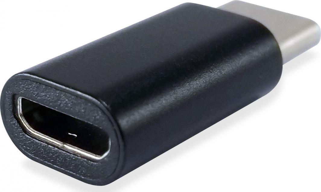 Përshtatës Equip USB-C - microUSB, i zi