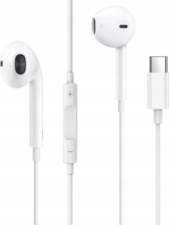Kufje in-ear Jellico EP2A, me kabëll USB-C, me mikrofon, të bardha