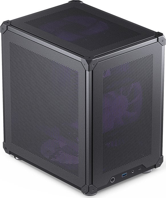 Куќиште за компјутер Jonsbo C6, Micro ATX, со рачка за носење, црно