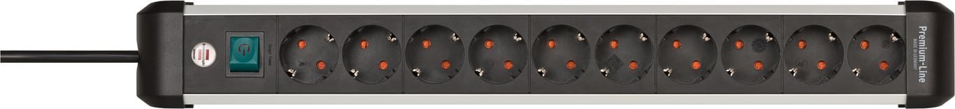 Zgjatues energjie Brennenstuhl 1391030000, 10 dalje AC, kabllo 3 m, i zi