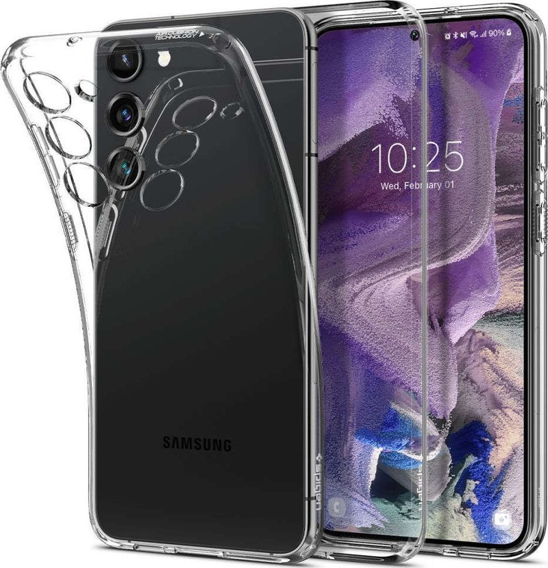 Mbështjellës telefoni Spigen Liquid Crystal për Samsung Galaxy S23, TPU, transparent