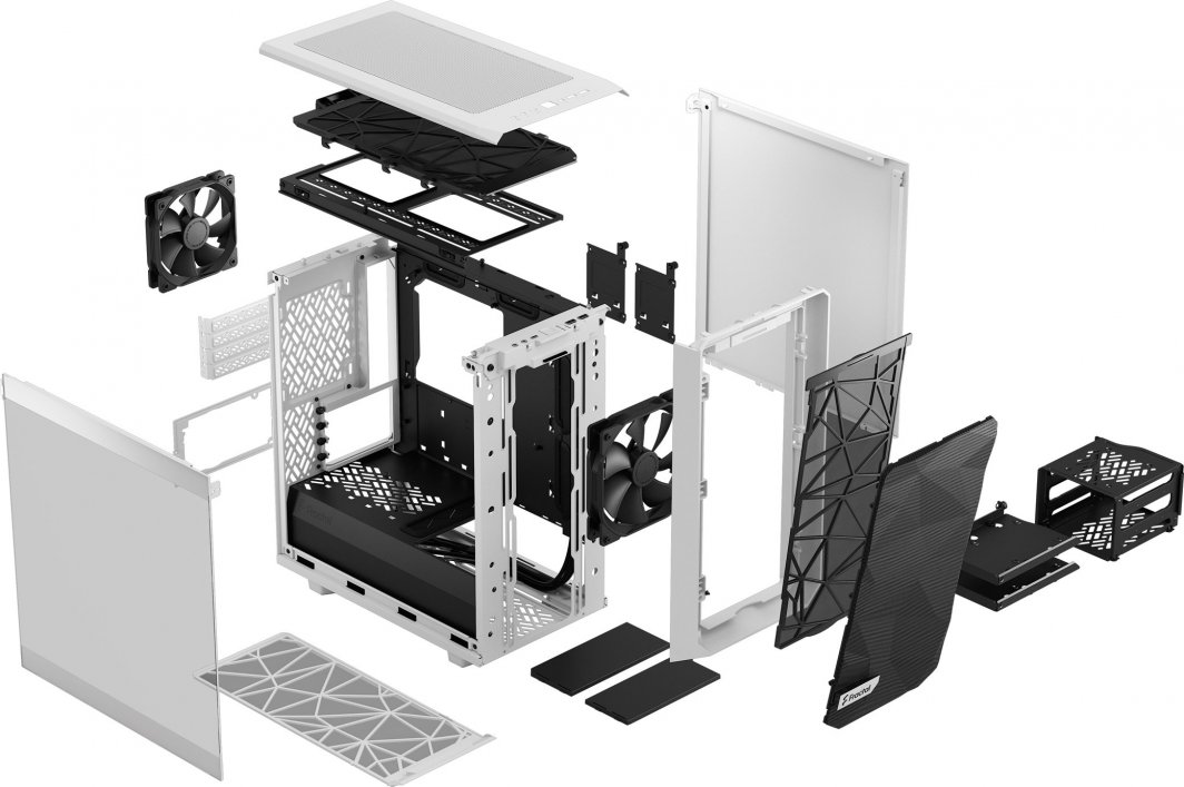 Kasë Fractal Design Meshify 2 Mini, e bardhë, Mini Tower