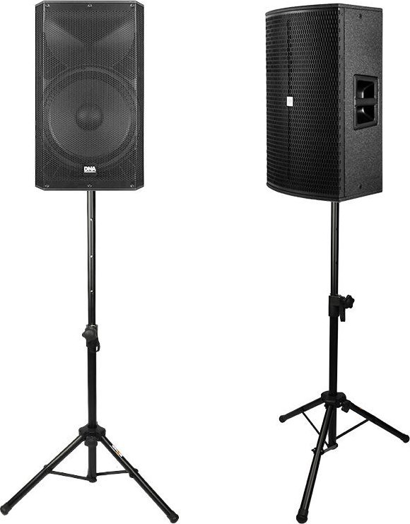 Stativ për boxa STAND4ME BOX 115, set 2 copë, lartësi 65 115 cm, i zi