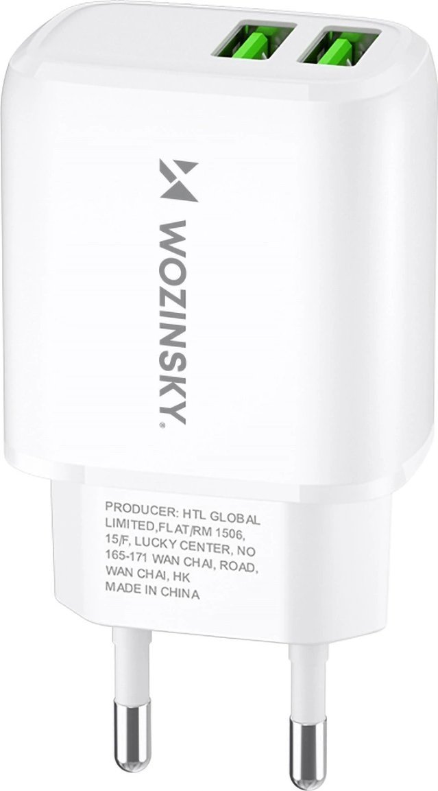 Karikues rrjeti Wozinsky CUWCW, 2 x USB A, 2.4A, i bardhë