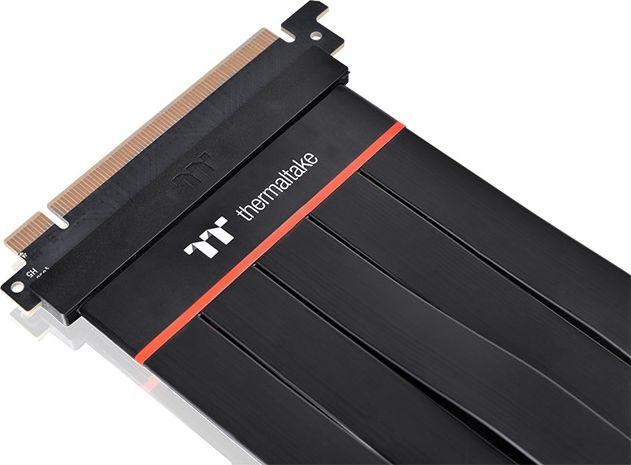 Kabllo riser Thermaltake TT Premium PCI-E 4.0, 300mm, konektor 90°, e zezë